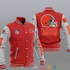 NFL Cleveland Browns Red Baseball Jacket NFL Cleveland Browns Red Baseball Jacket