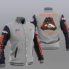 NFL Denver Broncos Grey Baseball Jacket NFL Denver Broncos Grey Baseball Jacket