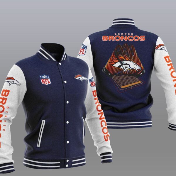 NFL Denver Broncos Navy Blue Baseball Jacket