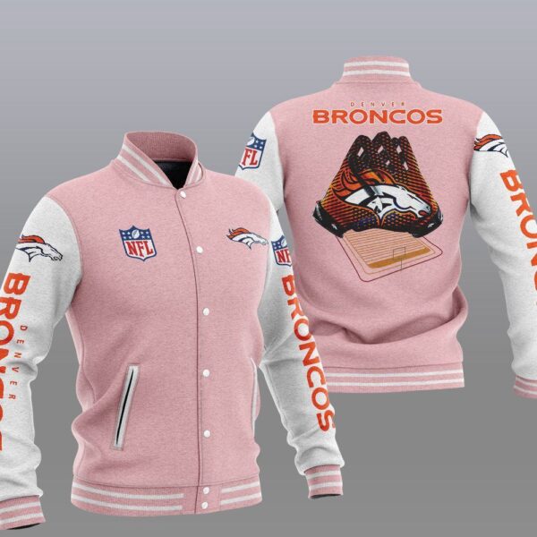 NFL Denver Broncos Pink Baseball Jacket