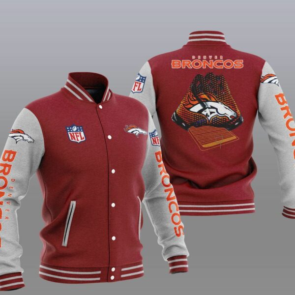 NFL Denver Broncos Red Baseball Jacket
