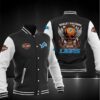 NFL Detroit Lions Black Skull Baseball Jacket V2 NFL Detroit Lions Black Skull Baseball Jacket V2