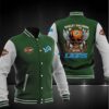NFL Detroit Lions Green Skull Baseball Jacket V2 NFL Detroit Lions Green Skull Baseball Jacket V2