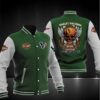 NFL Houston Texans Green Skull Baseball Jacket NFL Houston Texans Green Skull Baseball Jacket