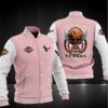 NFL Houston Texans Pink Skull Baseball Jacket NFL Houston Texans Pink Skull Baseball Jacket