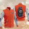 NFL Indianapolis Colts Orange Skull Baseball Jacket NFL Indianapolis Colts Orange Skull Baseball Jacket