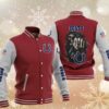 NFL Indianapolis Colts Red Skull Baseball Jacket NFL Indianapolis Colts Red Skull Baseball Jacket