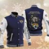 NFL Jacksonville Jaguars Navy Skull Baseball Jacket NFL Jacksonville Jaguars Navy Skull Baseball Jacket