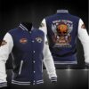 NFL Jacksonville Jaguars Navy Skull Baseball Jacket V2 NFL Jacksonville Jaguars Navy Skull Baseball Jacket V2