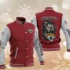 NFL Jacksonville Jaguars Red Skull Baseball Jacket NFL Jacksonville Jaguars Red Skull Baseball Jacket
