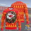 NFL Kansas City Chiefs Wreath Christmas Ugly Sweater NFL Kansas City Chiefs Wreath Christmas Ugly Sweater