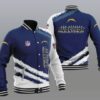 NFL Los Angeles Chargers Blue White Baseball Jacket V3 NFL Los Angeles Chargers Blue White Baseball Jacket V3