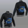 NFL Los Angeles Chargers Gold Blue Skull Baseball Jacket NFL Los Angeles Chargers Gold Blue Skull Baseball Jacket