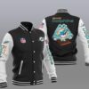 NFL Miami Dolphins Black Baseball Jacket NFL Miami Dolphins Black Baseball Jacket