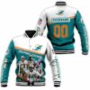 NFL Miami Dolphins Custom Name Number Legends Baseball Jacket NFL Miami Dolphins Custom Name Number Legends Baseball Jacket