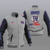 NFL New York Giants Grey Ever Upwards Baseball Jacket NFL New York Giants Grey Ever Upwards Baseball Jacket