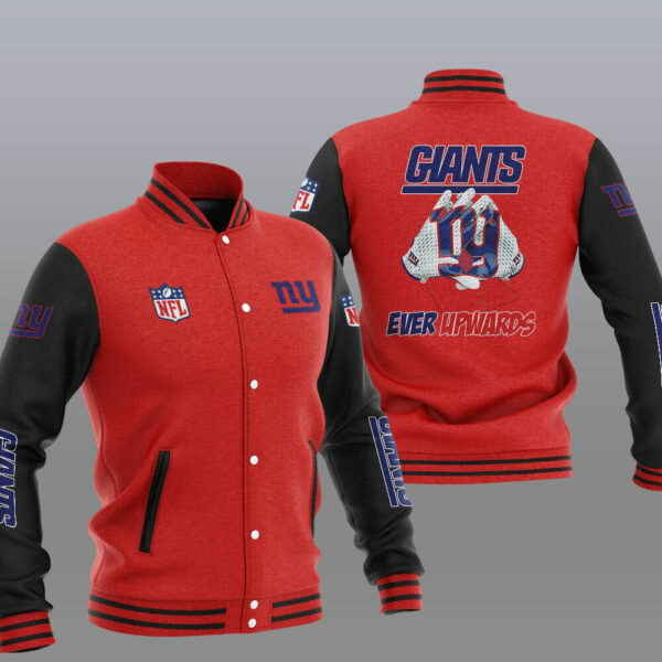 NFL New York Giants Red Ever Upwards Baseball Jacket