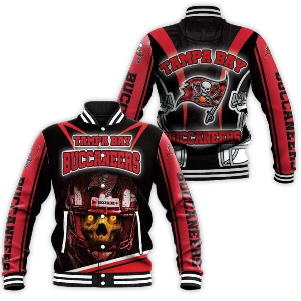 NFL Tampa Bay Buccaneers Black Red Baseball Jacket