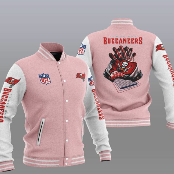 NFL Tampa Bay Buccaneers Pink Baseball Jacket