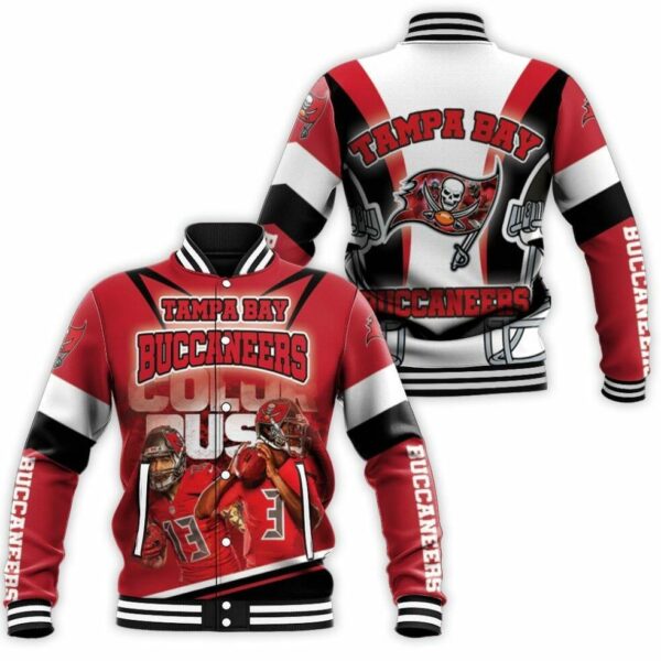 NFL Tampa Bay Buccaneers Red White Baseball Jacket