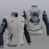 NFL Tennessee Titans Grey Baseball Jacket NFL Tennessee Titans Grey Baseball Jacket
