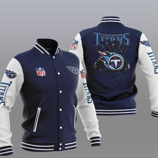 NFL Tennessee Titans Navy Blue Baseball Jacket