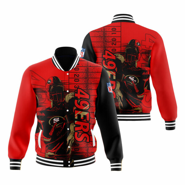 San Francisco 49ers 3D baseball Jacket Sports coat for fan 01