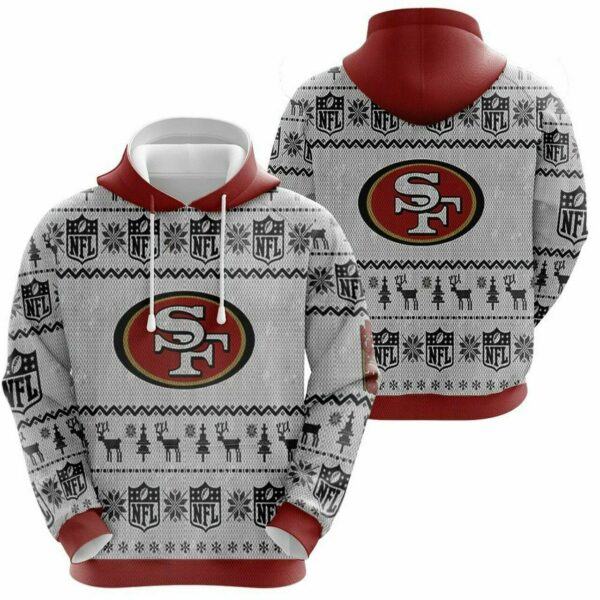 NFL San Francisco 49ers 3D hoodie, christmas pattern Sports gift for fan