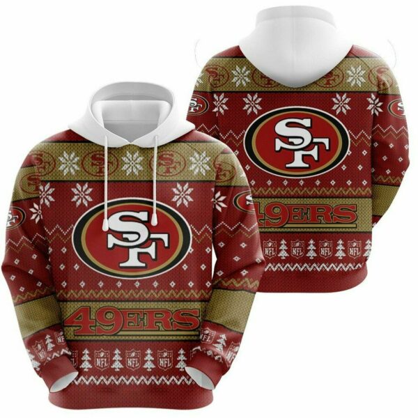 NFL San Francisco 49ers 3D hoodie, christmas pattern hoodie Sports gift for fan