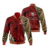 San Francisco 49ers 3D grapffity base ball Jacket Snap Button Coat San Francisco 49ers 3D grapffity base ball Jacket Snap Button Coat