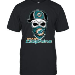 Skull Hat Miami Dolphins T-Shirt NFL custom for fan