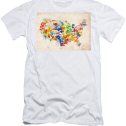 Usa Nfl Map Collage 12 Mb Art Factory t-shirt