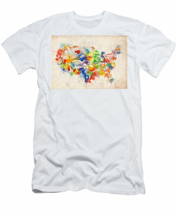 Usa Nfl Map Collage 12 Mb Art Factory t-shirt