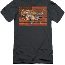 Usa Nfl Map Collage 6 Mb Art Factory t-shirt