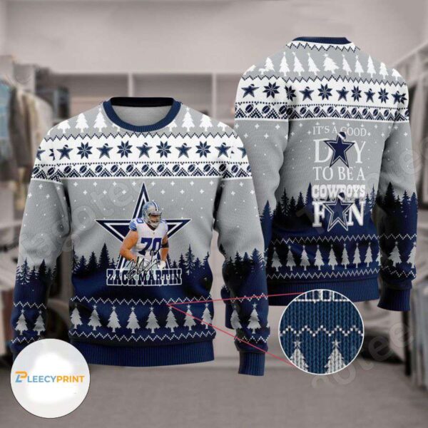 Zack Martin #70 NFL Dallas Cowboys Ugly Christmas Sweater