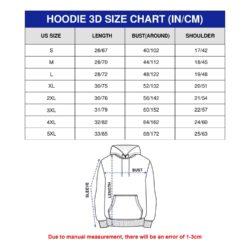 size hoodie