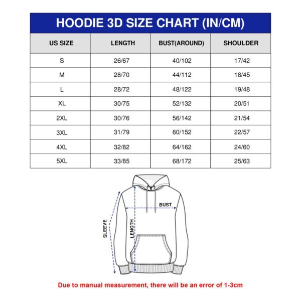 size hoodie