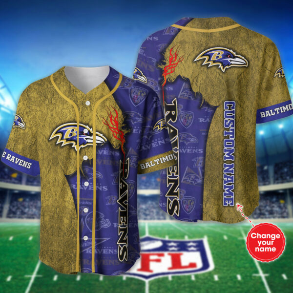 new Personalized maps Baltimore Ravens nfl Baseball Jersey shirt for fans