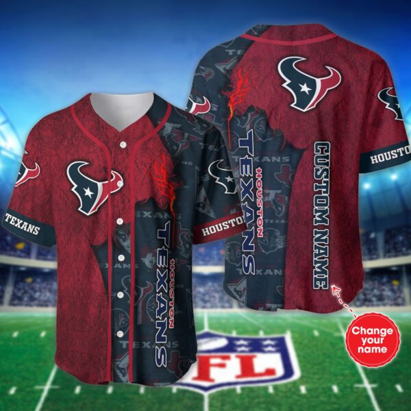 new Personalized maps Houston Texans nfl Baseball Jersey shirt for fans