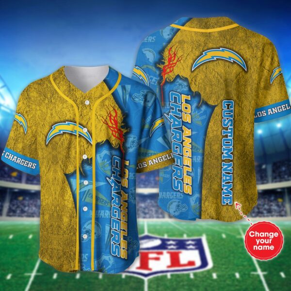 new Personalized maps Los Angeles charger nfl Baseball Jersey shirt for fans