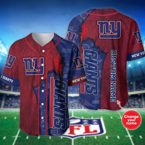 new Personalized maps New York Giants nfl Baseball Jersey shirt for fans
