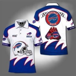 100th Nfl Buffalo Bills For Football Fan Polo 3d for fan