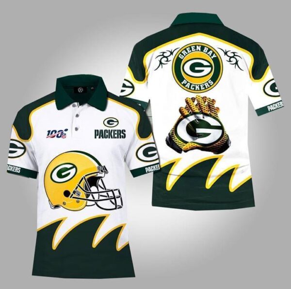 100th Nfl Green Bay Packers Polo 3d Printed Polo cotton t shirt Hoodie Mug