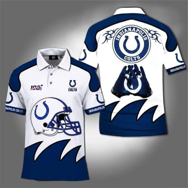 100th Nfl Indianapolis Colts For Cotls Fan Polo 3d Printed Polo cotton t shirt Hoodie Mug