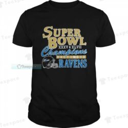 2 Time Super Bowl Champions Baltimore Ravens Shirt