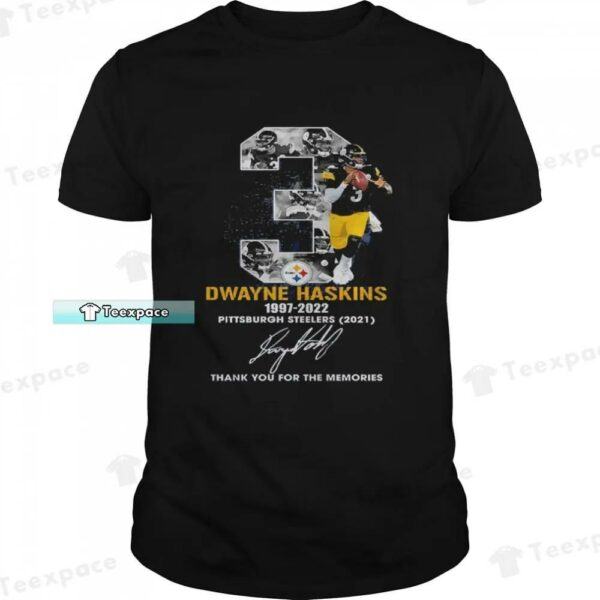 3 Dwayne Haskins 1997 2022 Steelers Signature Shirt