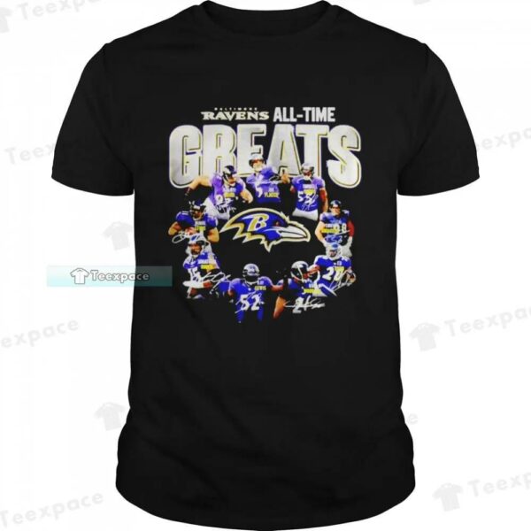 All Time Greats Signatures Ravens Shirt 1