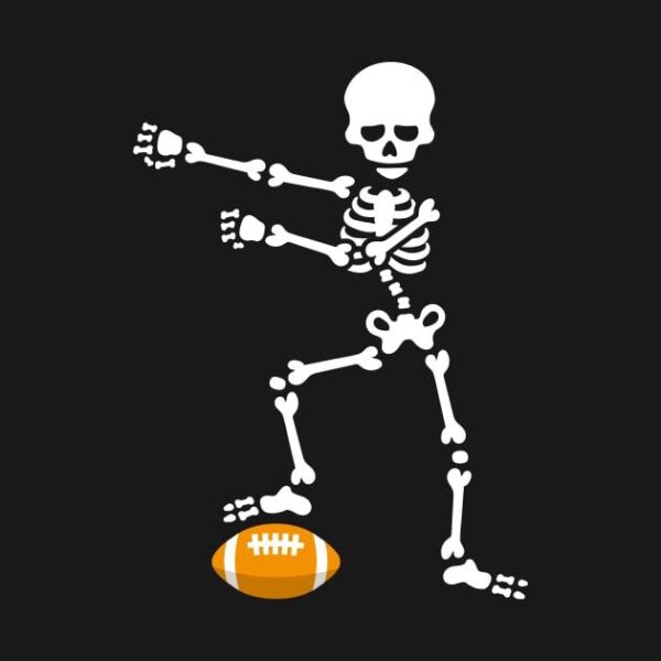 American football Rugby floss dance flossing skeleton T Shirt 2 1