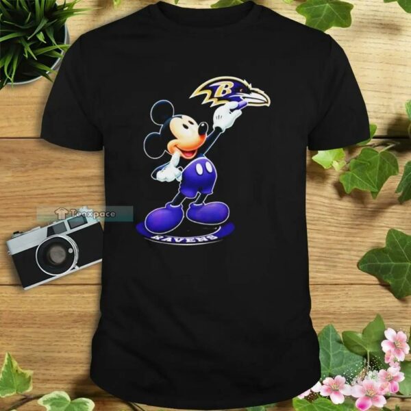 Baltimore Ravens Mickey Mouse Nfl Logo 2023 Shirt 1