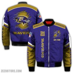 Baltimore Ravens NFL all over 3D Bomber jacket, fooball gift for fan
